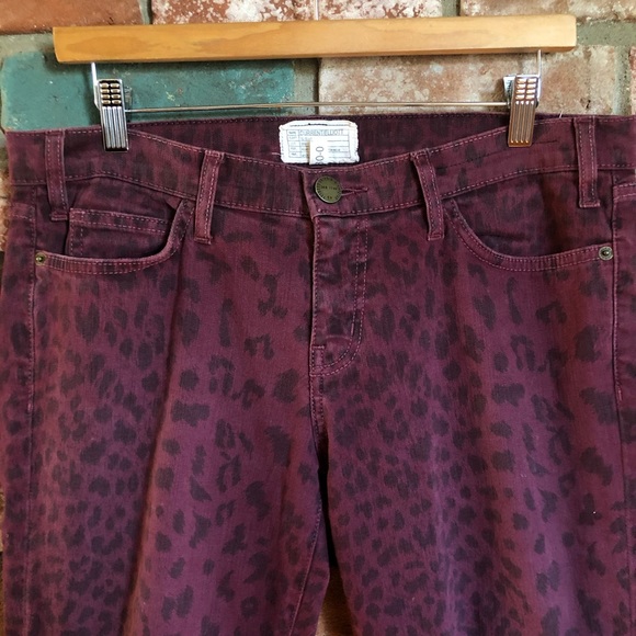 Current/Elliott The Stiletto Fig Leopard Ankle Skinny Jeans - Picture 4 of 8